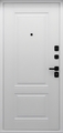 Входная дверь с белыми окрашенными панелями МДФ и скрытыми петлями