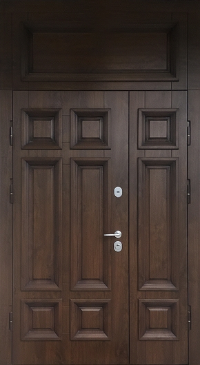 Полуторапольная дверь с массивом дуба и верхней фрамугой Полуторапольная дверь с массивом дуба и верхней фрамугой