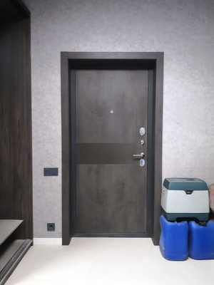 Дверь с панелью МДФ «бетон» Дверь с панелью МДФ «бетон»