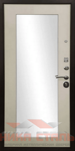 Входная уличная дверь с зеркалом Входная уличная дверь с зеркалом