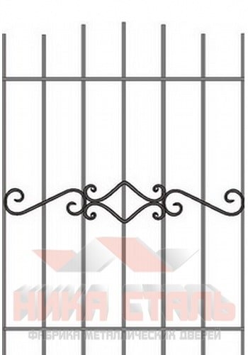 Кованая решетка на окно КР 1 Кованая решетка на окно КР 1