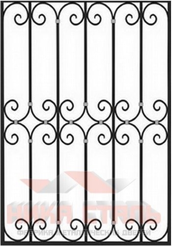 Кованая решетка на окно КР 11 Кованая решетка на окно КР 11