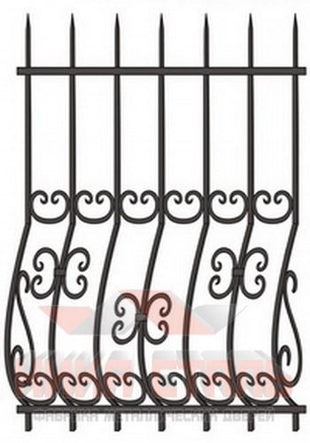 Кованая решетка на окно КР 17 Кованая решетка на окно КР 17